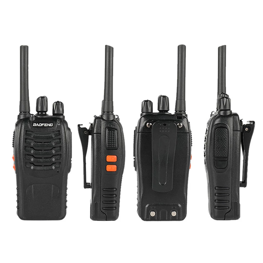 Baofeng BF-888S walkie-talkie, füllhallgatóval, 16 PMR csatornán programozható