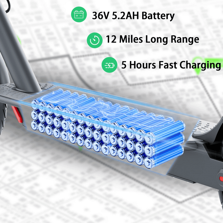 LADPED LP60 Elektromos Roller, 350W, 25 km/h, Összecsukható, IP65, Dupla Fék