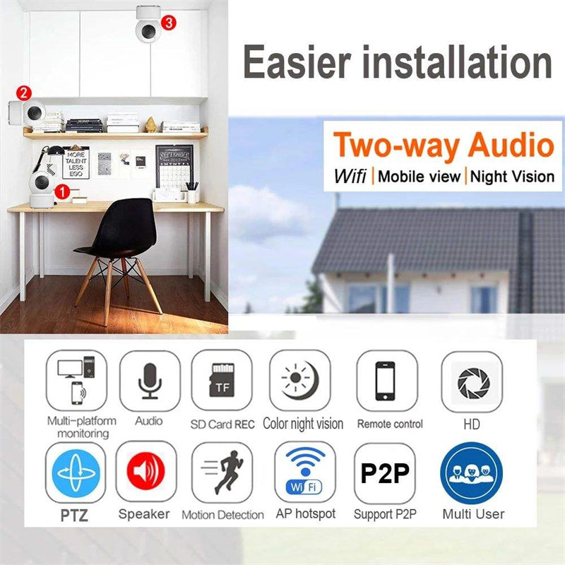 Jortan JT-8183 WiFi PTZ Baby Monitor Kamera – Full HD, 360° Panoráma, Éjjellátás, Kétirányú Hang