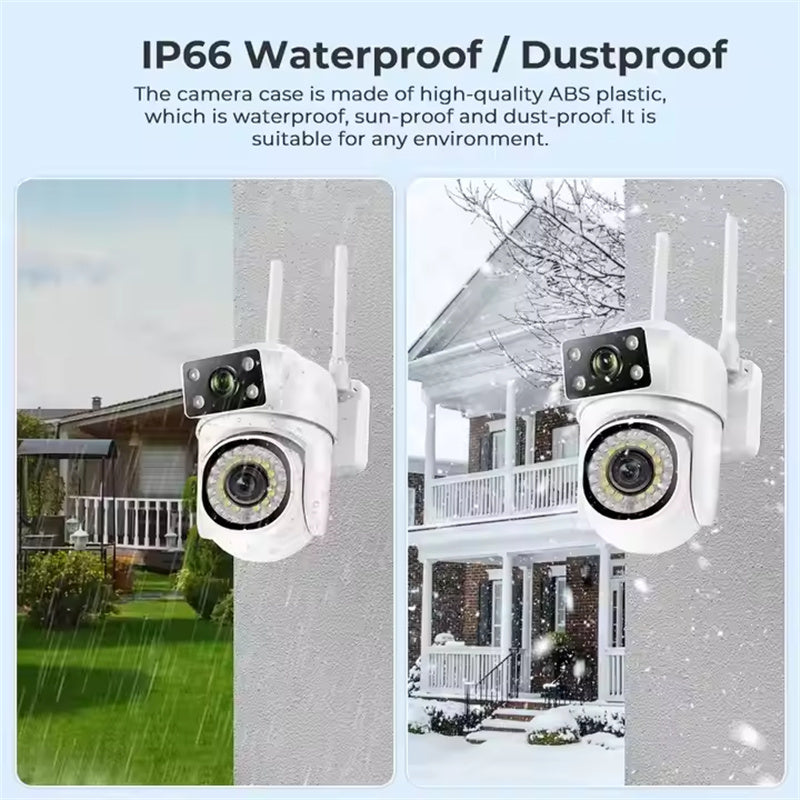 AOVO 2K Dual-Lens WiFi PTZ kamera – 3.6+6 mm duál lencse, emberkövetés, IP66