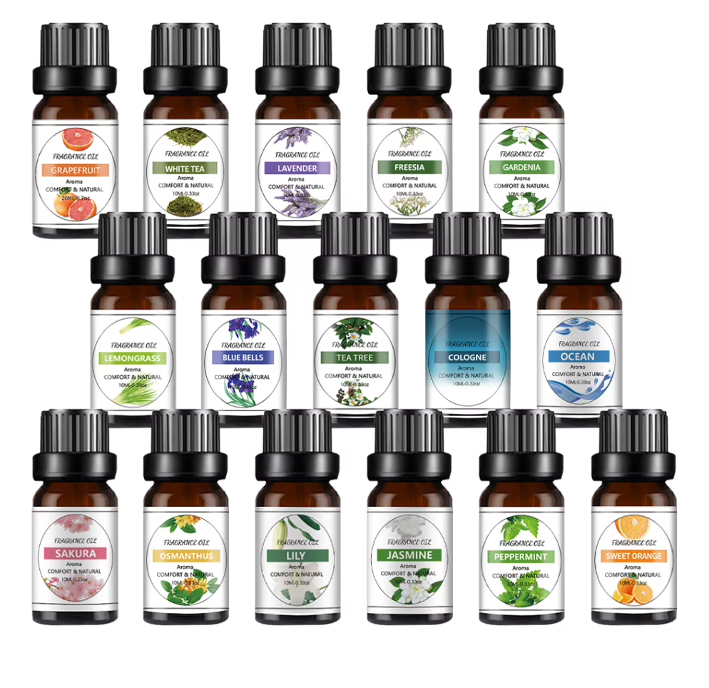 AOVO 16 darabos aromaterápiás illóolaj készlet – 16 x 10 ml, Különleges Válogatás Különböző Illatokkal