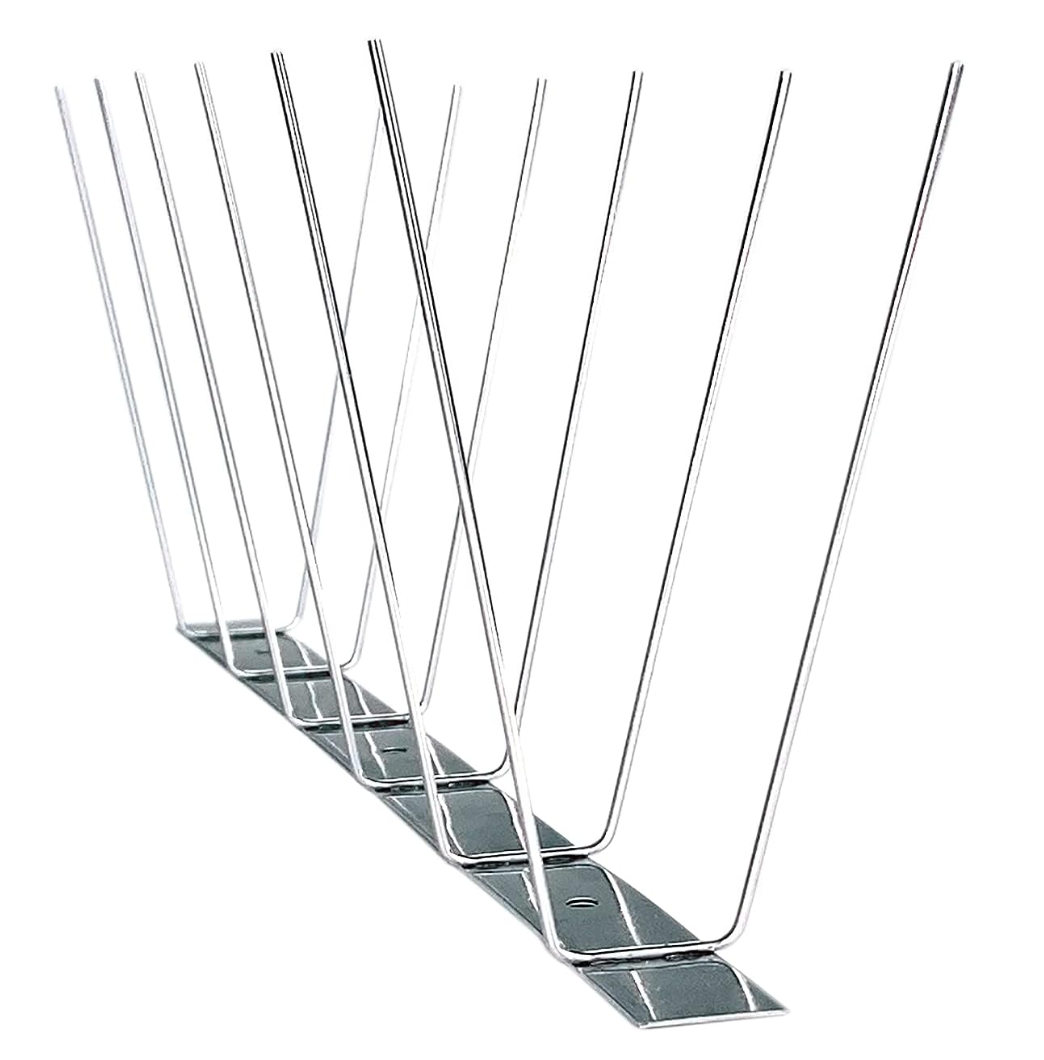 MadárStop® Madárriasztó Tüske – 2 soros, 10x100 cm Rozsdamentes Acél Galambriasztó – Anti-Madár Védelem Tetőre, Párkányra, Kerítésre