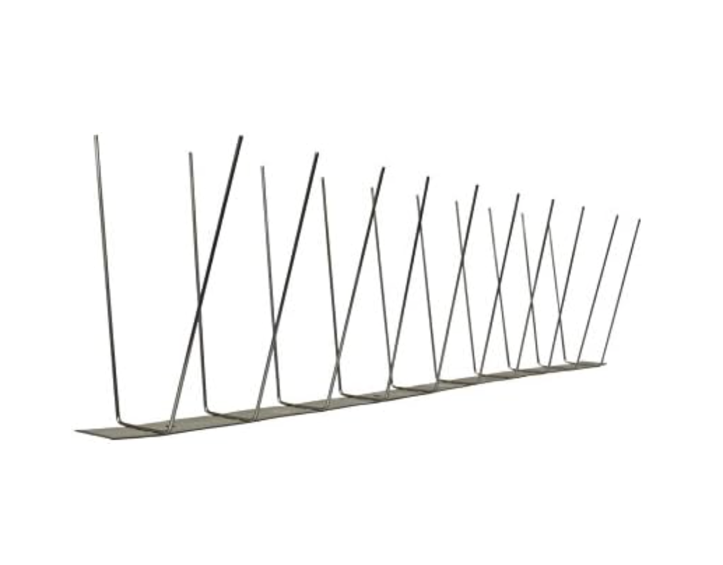 MadárStop® Madárriasztó Tüske – 2 soros, 10x100 cm Rozsdamentes Acél Galambriasztó – Anti-Madár Védelem Tetőre, Párkányra, Kerítésre
