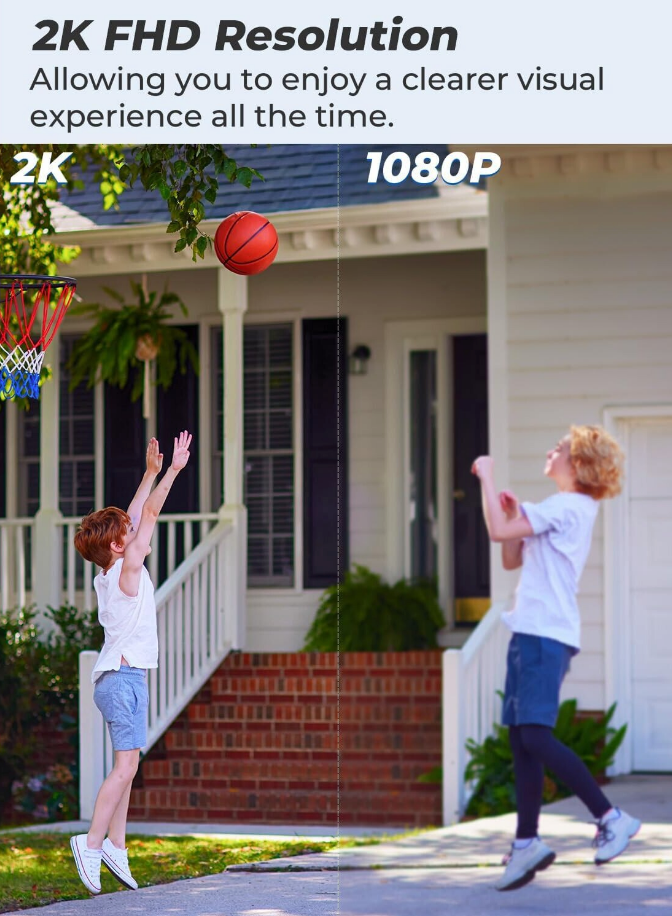 AOVO 2K Dual-Lens WiFi PTZ kamera – 3.6+6 mm duál lencse, emberkövetés, IP66
