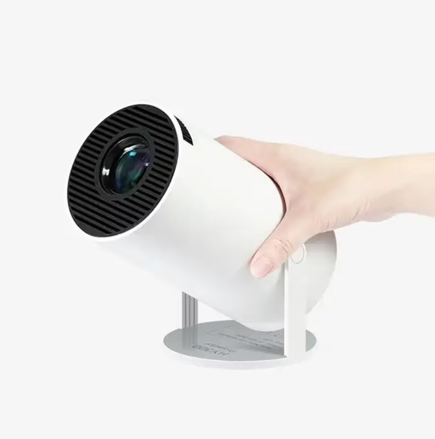 AOVO hordozható HD projektor, 200 ANSI, Bluetooth, Android TV, Fehér
