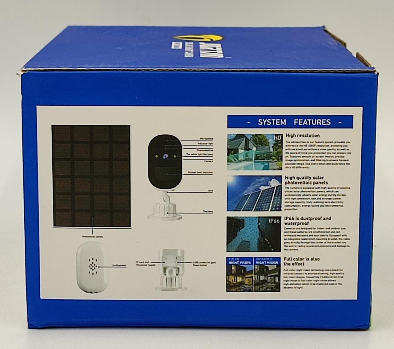 Jortan 8185XM Napelemes WiFi Biztonsági Kamera – 2K HD, Éjjellátó, Mozgásérzékelés, Kétirányú Hang, IP66 Vízálló Kültéri Kamera