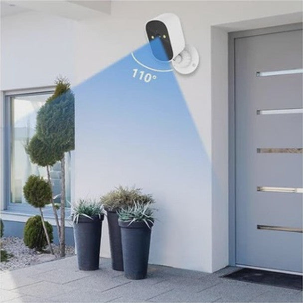 Jortan 8185XM Vezeték Nélküli WiFi Biztonsági Kamera – Újratölthető Akkumulátor, 2K HD Kép, Éjjellátó, Mozgásérzékelés, Kétirányú Hang, IP66 Vízálló Kültéri Kamera