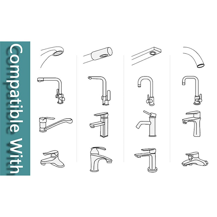 AOVO csaptelep adapter kihúzható, forgatható, többféle üzemmód