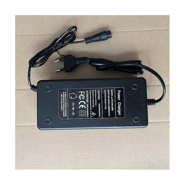 Elektromos roller töltő, 54.6V, 2A, fekete