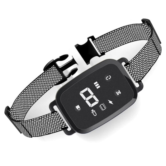 AOVO Automatikus ugatásgátló nyakörv edzéshez, Újratölthető, Gumielektródák, 8 fokozat, Víz- és porálló