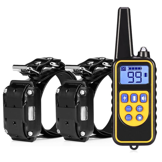 Elektromos Nyakörv,2 kutyának, kutyakiképzéshez, hatótávolság 800 m, újratölthető, vízállóság IP67, 21-67 cm