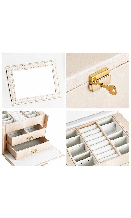 AOVO Ékszertartó doboz, Pezsgőszínű