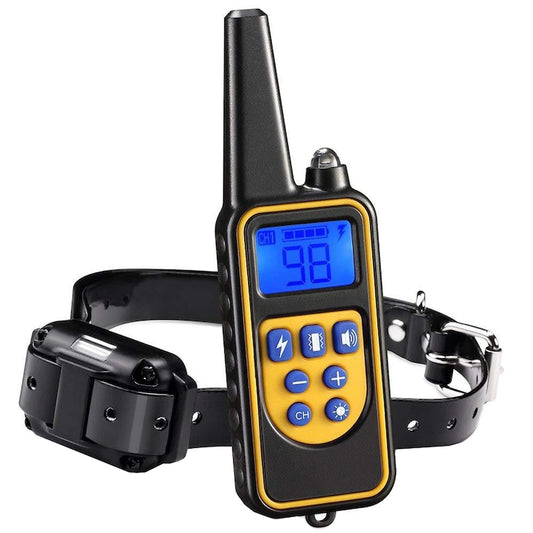 AOVO Elektromos Nyakörv, kutyakiképzéshez, hatótávolság 800 m, újratölthető, vízállóság IP67, gumielektródák, bőrkímélő, állítható méret, 21-67 cm