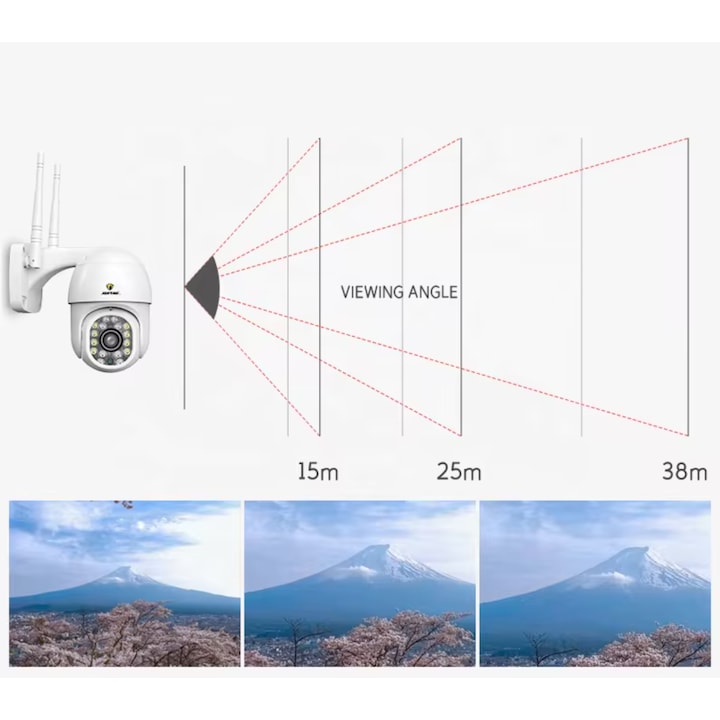 AOVO IP Tér Megfigyelő Biztonsági Kamera Wi-Fi 1080p Full HD Vízálló, Mikrofonnal