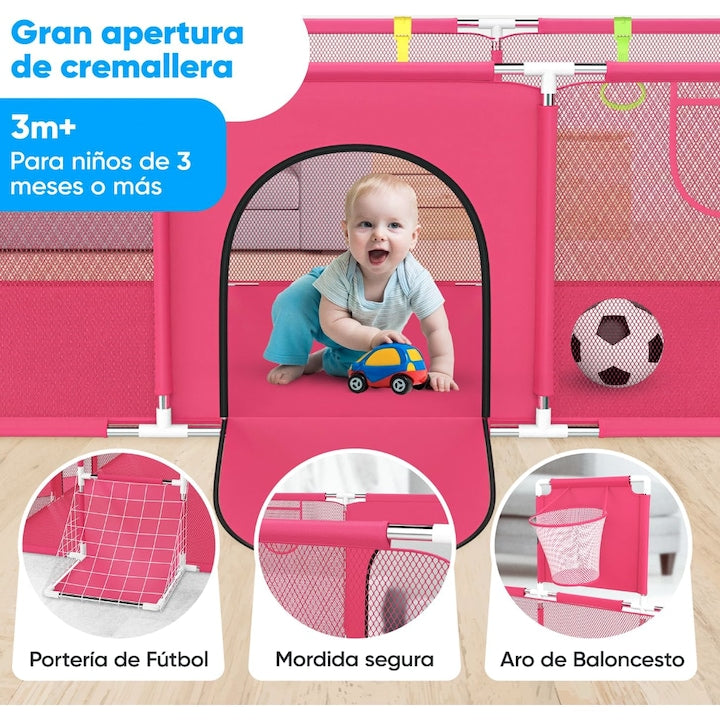 Gyerekjátszótér, babajáróka XXL Játszópark, Rózsaszín