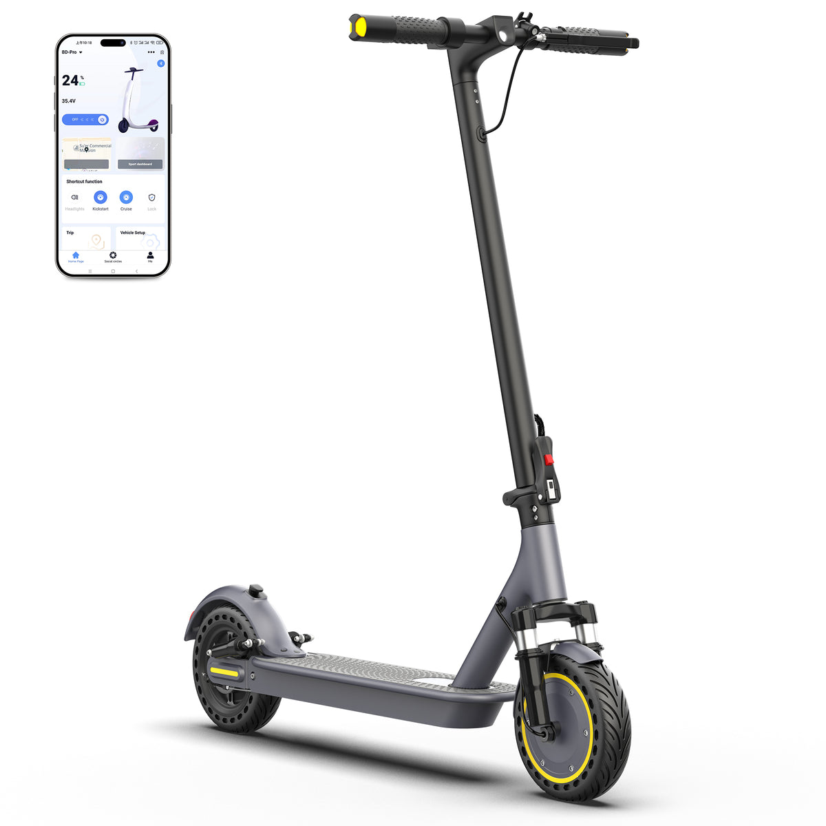 Riceel R70D összecsukható, rugózott elektromos roller