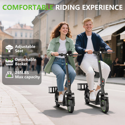 AOVO T2 Elektromos Roller Üléssel és Kosárral – 350W, 5,2Ah