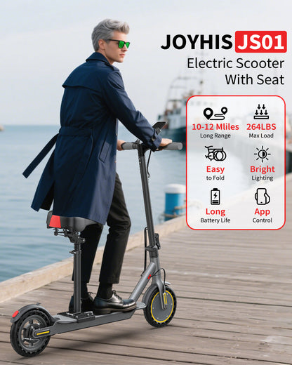 JOYHIS JS01 üléses elektromos roller – 8,5" defektmentes tömör gumi