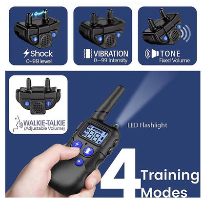 AOVO 2 km-es kutyakiképző nyakörv walkie-talkie funkcióval