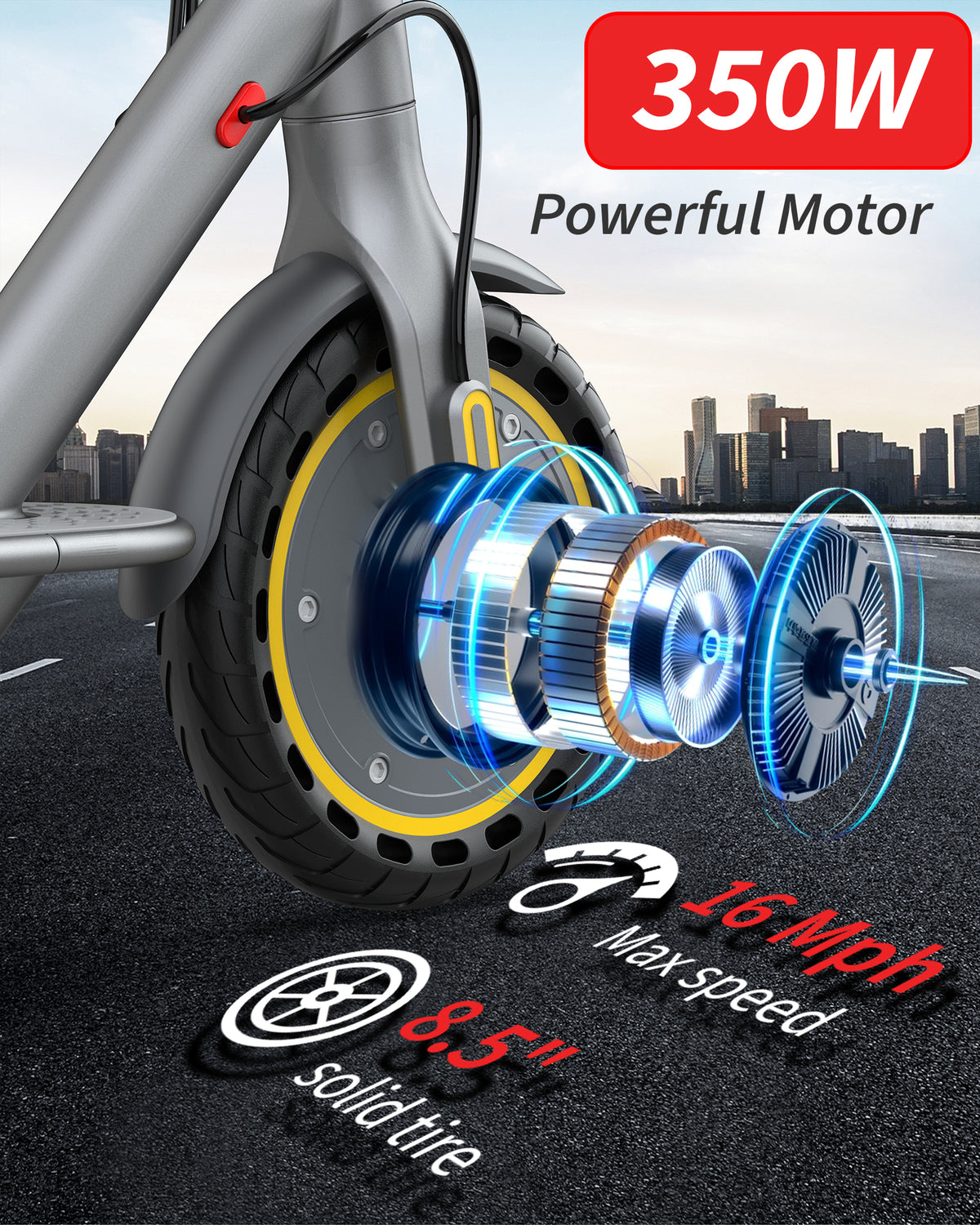 JOYHIS JS01 elektromos roller – kettős fékrendszer