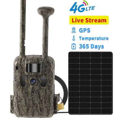 AOVO T6 Cameră Vânătoare Solară 4G LTE – 14MP, 2.7K, Baterie 24000mAh