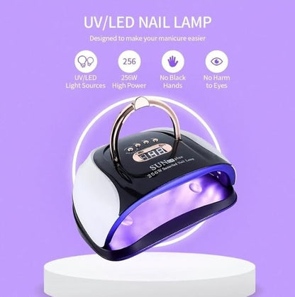 SUN C4 Plus Professzionális UV/LED Műkörmös Lámpa – 256W Extra Erő, 57 db LED, Okos Szenzor és Digitális Kijelző