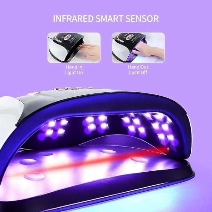 SUN C4 Plus Professzionális UV/LED Műkörmös Lámpa – 256W Extra Erő, 57 db LED, Okos Szenzor és Digitális Kijelző