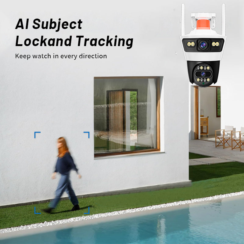 Jortan4 Dual WiFi Térfigyelő Kamera – 6MP, 360° PTZ