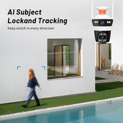 Jortan4 Dual WiFi Térfigyelő Kamera – 6MP, 360° PTZ