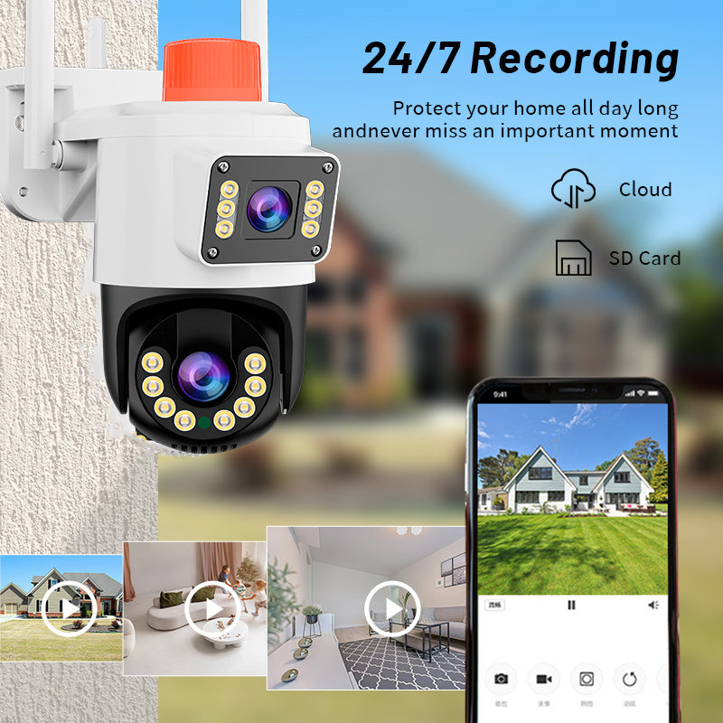 Jortan JT-9689 Dual WiFi Térfigyelő Kamera – 4MP, 360° PTZ