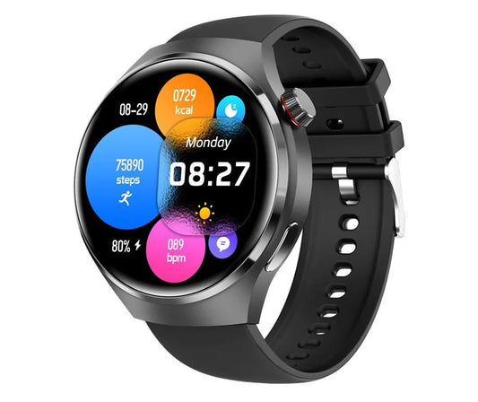 AOVO GT4 PRO okosóra, 1.6"" AMOLED HD kijelző, Bluetooth 5.0, IP68, hívás, NFC Pay, zene