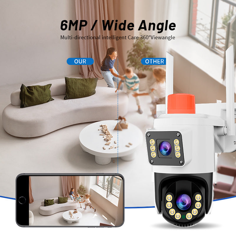 Jortan JT-9689 Dual WiFi Térfigyelő Kamera – 4MP, 360° PTZ