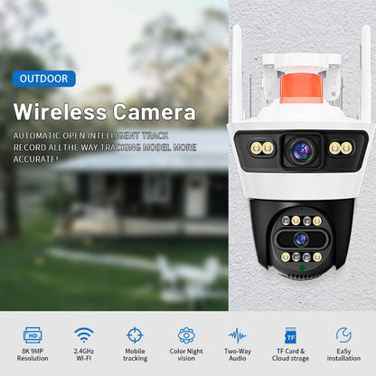 Jortan4 Dual WiFi Térfigyelő Kamera – 6MP, 360° PTZ