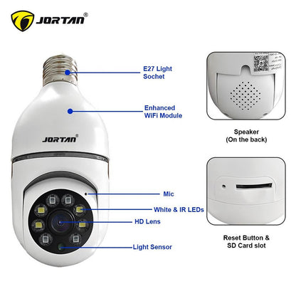 Jortan JT-8177 Smart Kültéri Biztonsági Kamera – 360° Pan-Tilt, Full HD, WiFi, Éjjellátás