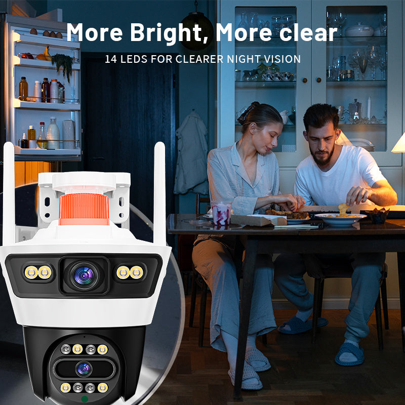 Jortan4 Dual WiFi Térfigyelő Kamera – 6MP, 360° PTZ