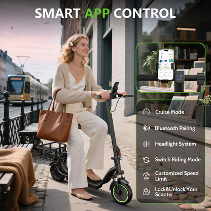 AOVO T2 Elektromos Roller Üléssel és Kosárral – 350W, 9Ah Nagy Hatótáv
