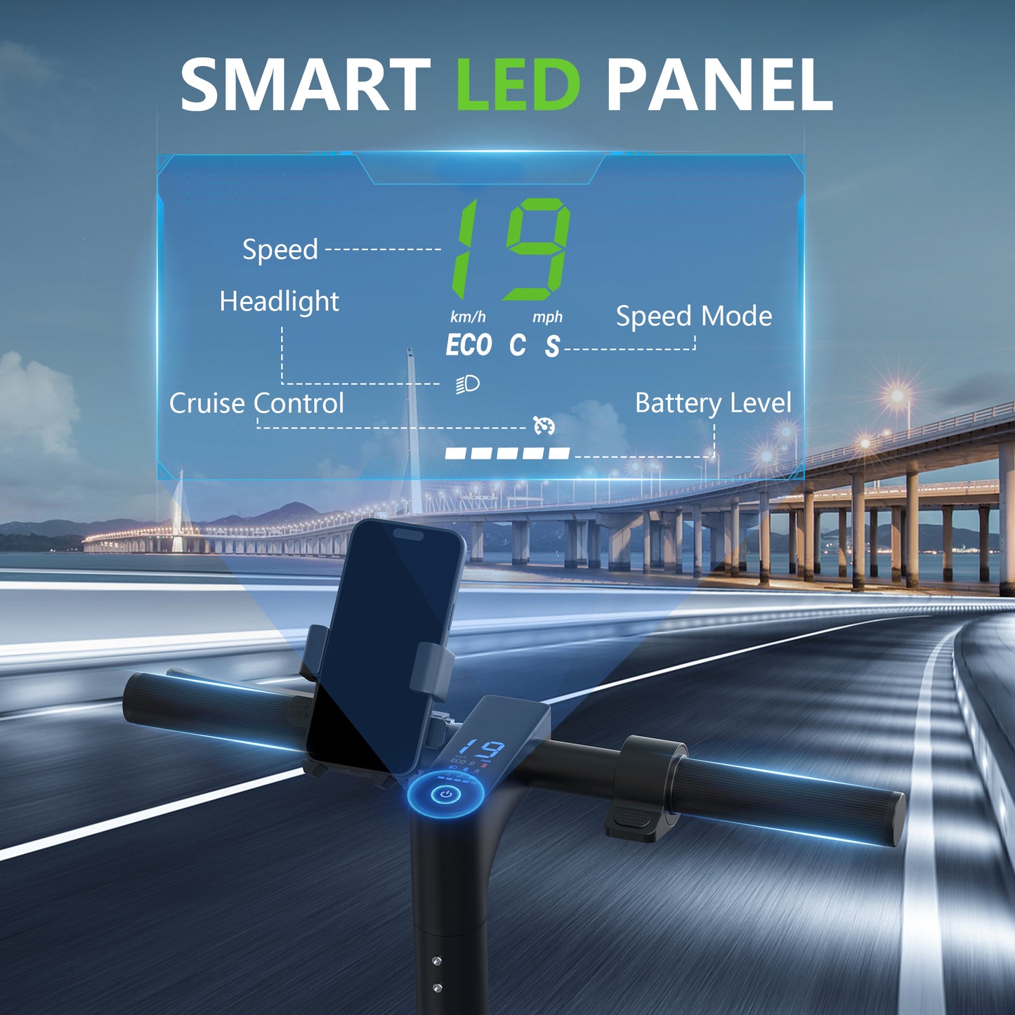 AOVO T2 Elektromos Roller Üléssel és Kosárral – 350W, 9Ah Nagy Hatótáv
