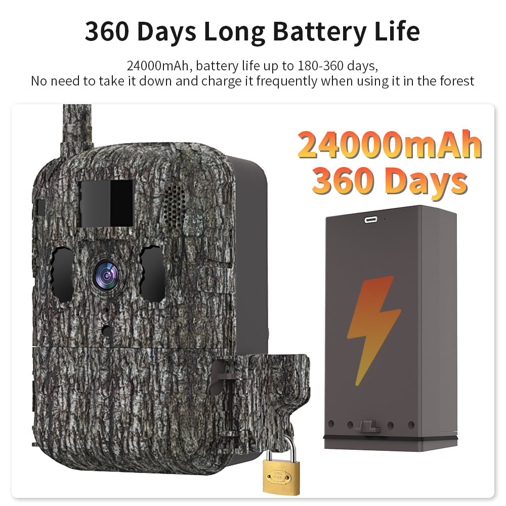 AOVO T6 4G LTE Vadász Kamera – 14MP, 2.7K, 24000mAh Akkumulátor