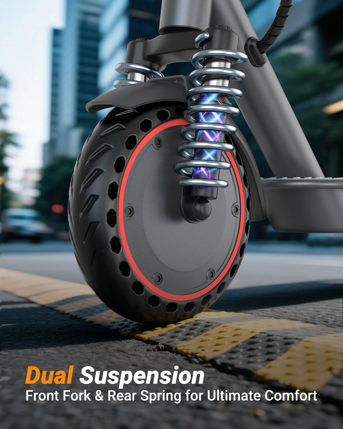 LADPED LP10 Elektromos Roller – 500W Motor, Dupla Lengéscsillapító, 10" Defektmentes Kerekek, SMART App Kontroll