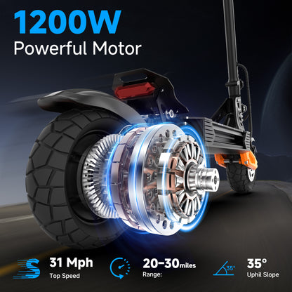 AOVOPRO G67 Off-Road Elektromos Roller — 800W Motor, Dupla Felfüggesztés, 48 km Hatótáv, 10 colos Terepgumi