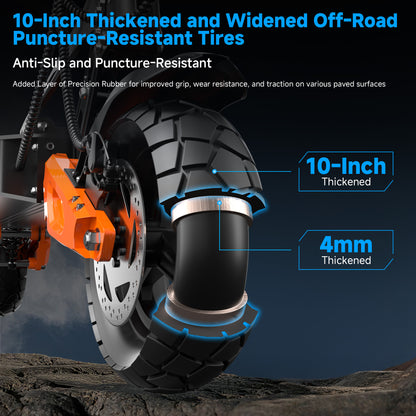 AOVOPRO G67 Off-Road Elektromos Roller — 800W Motor, Dupla Felfüggesztés, 48 km Hatótáv, 10 colos Terepgumi