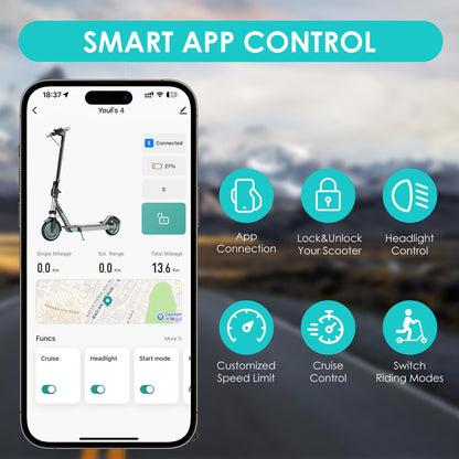 AOVO V8 MAX Elektromos Roller – Dupla felfüggesztés, 8.5" kerék, 30 km hatótáv, 25 km/h végsebesség