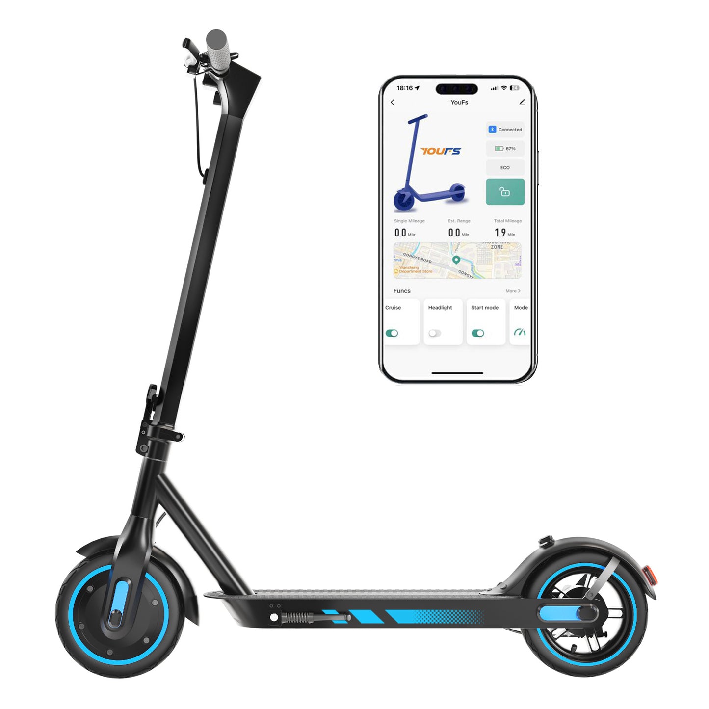 Trotineta electrica AOVO V10, 500W, 10Ah