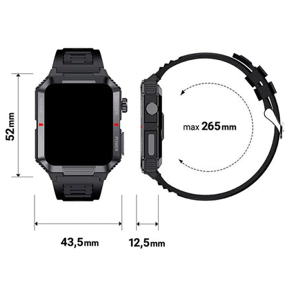 AOVO QW88 okosóra (52mm) bluetooth hívásképes, pulzus-, vérnyomás- és véroxigénmérő multisport okosóra magyar nyelvű menüvel