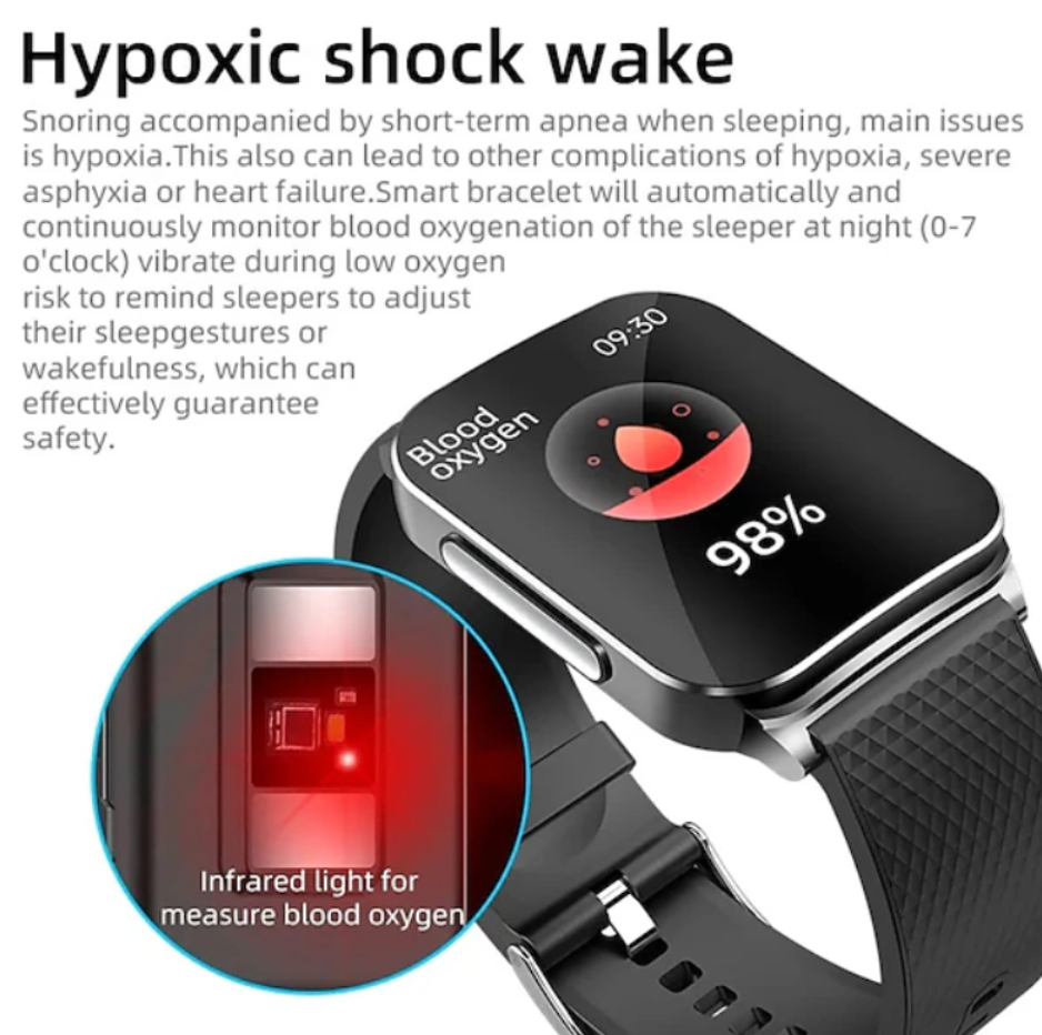 AOVO EP03 Monitor automat de tensiune arterială ECG de 24 de ore Smartwatch cu monitor de ritm cardiac + senzor ECG
