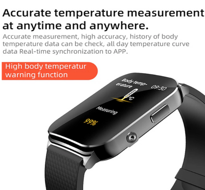 AOVO EP03 Monitor automat de tensiune arterială ECG de 24 de ore Smartwatch cu monitor de ritm cardiac + senzor ECG