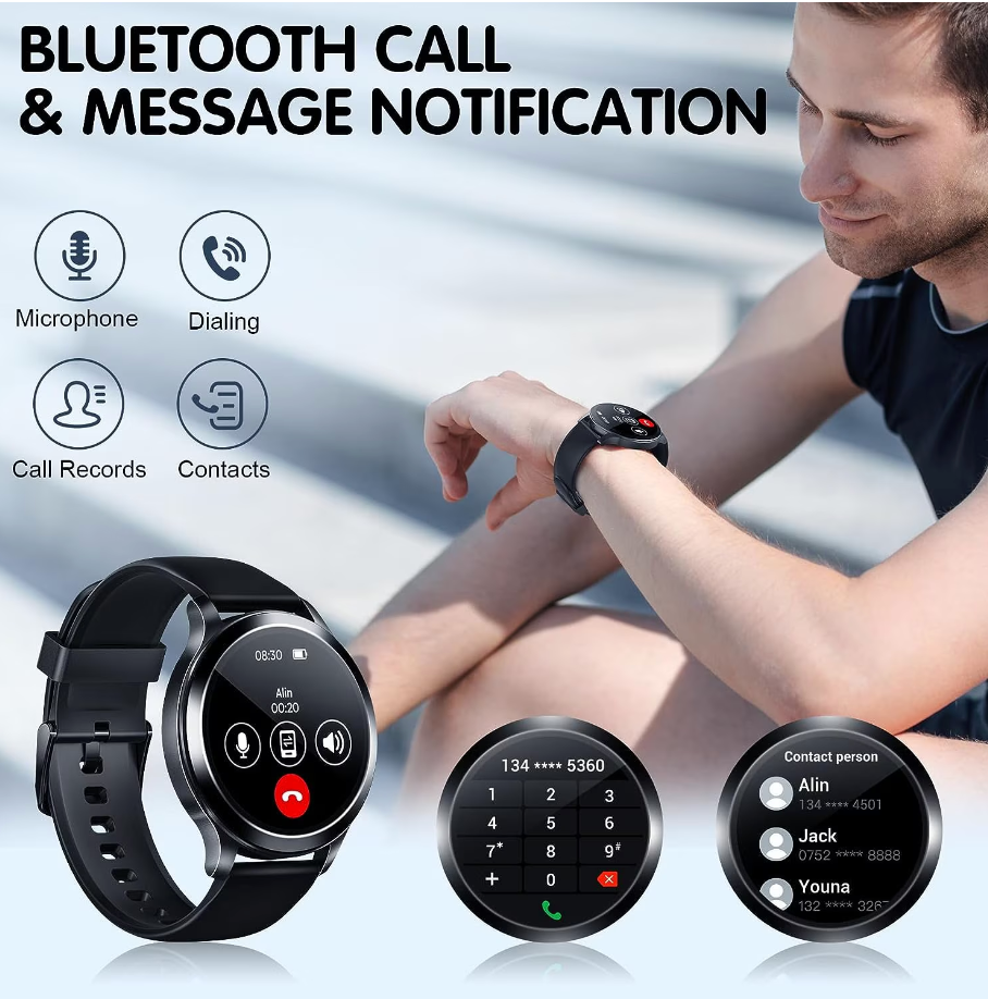AOVO Okosóra LW87 GRANDE 1.43” AMOLED, Bluetooth Hívás, AI Asszisztens