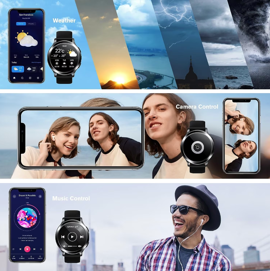 AOVO Okosóra LW87 GRANDE 1.43” AMOLED, Bluetooth Hívás, AI Asszisztens