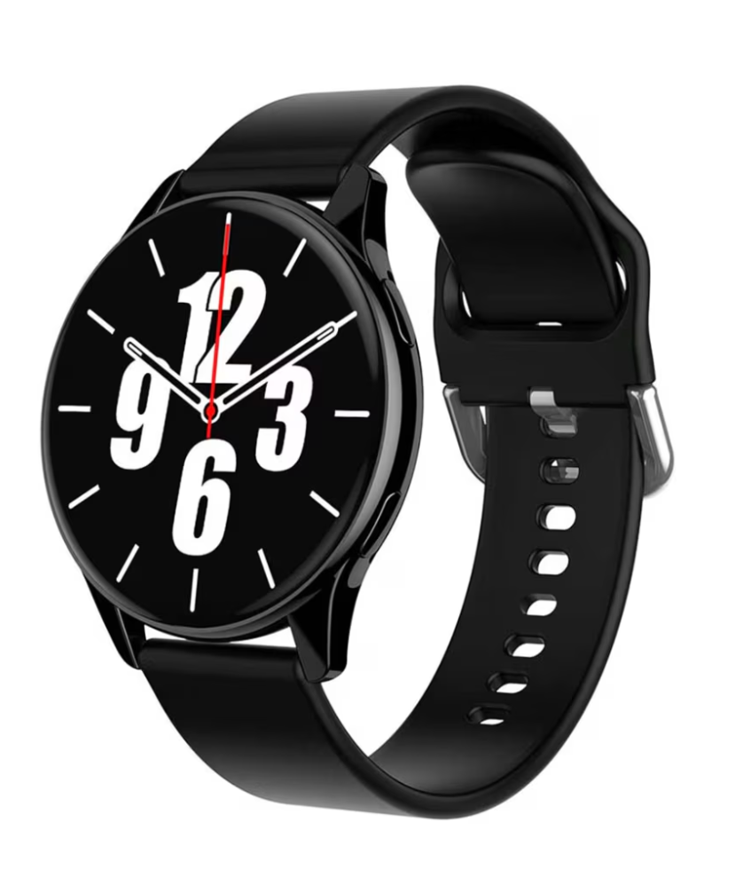 Ceas inteligent AOVO T2 MAX, notificări pentru apeluri/SMS/rețele sociale, fitness, sport, rezistent la apă, negru