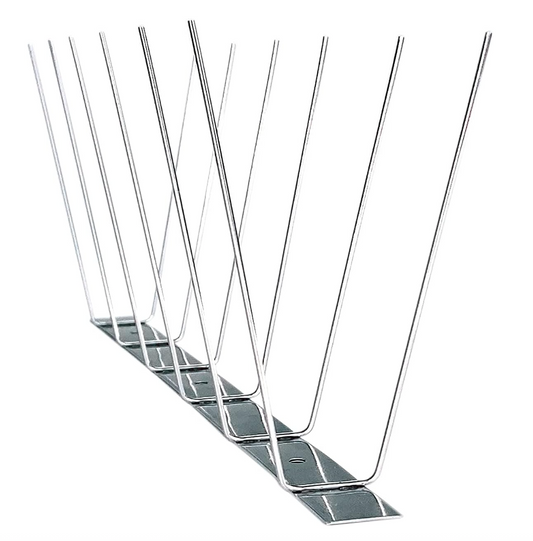MadárStop® Madárriasztó Tüske – 2 soros, 10x100 cm Rozsdamentes Acél Galambriasztó – Anti-Madár Védelem Tetőre, Párkányra, Kerítésre
